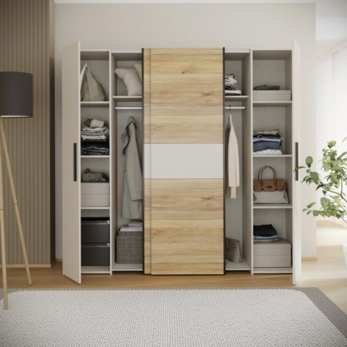 Szafa ubraniowa 200 cm Piaskowy / Piaskowy